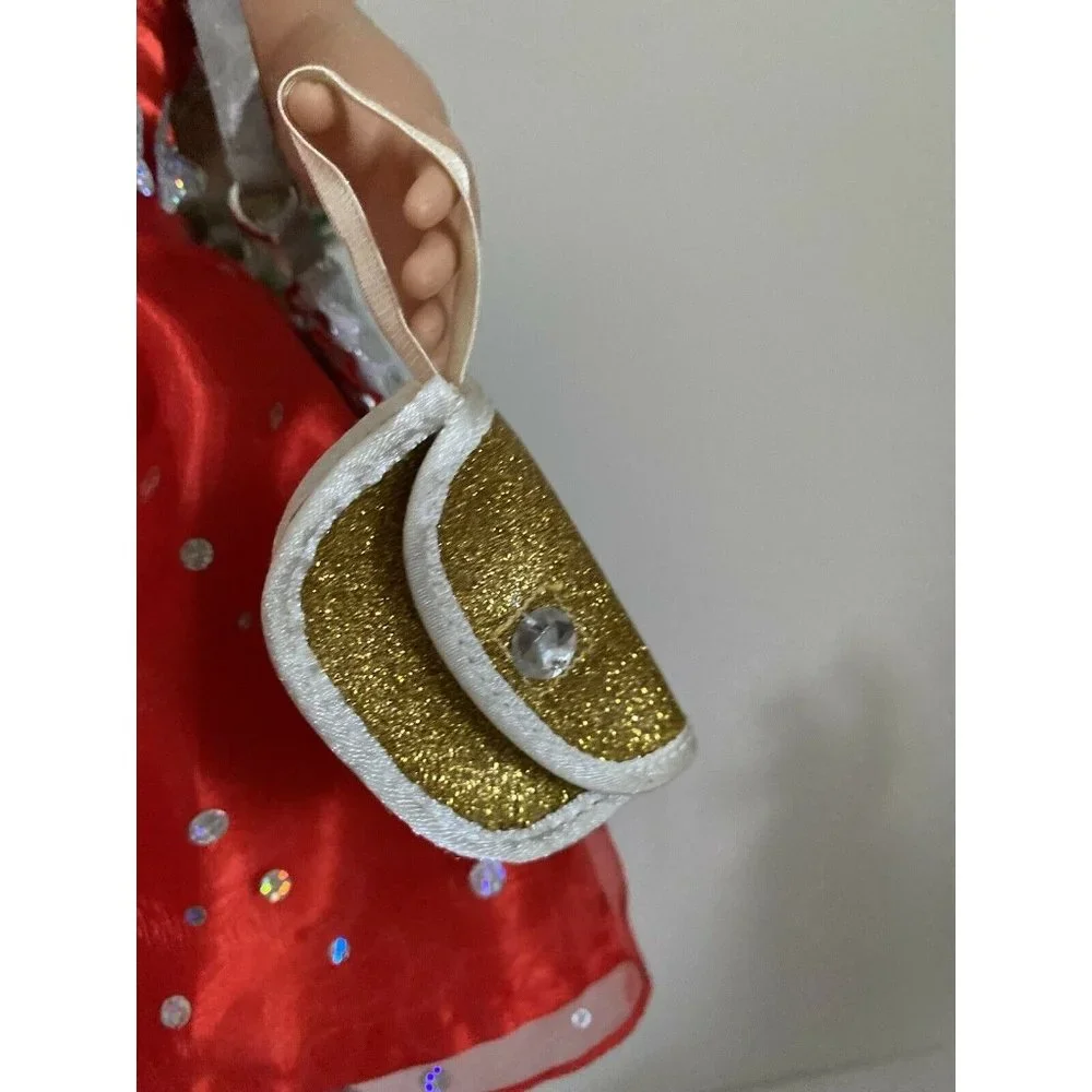 American Girl Doll Retired Accessory Gold Hand Purse Clutch Battat‎ Doll 18